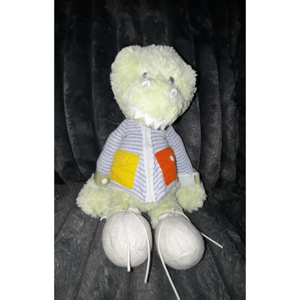Buckle & Snap Buddy Demdaco Interactive Learning Alligator Plush Animal